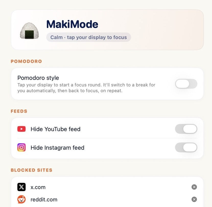 Choose what to block